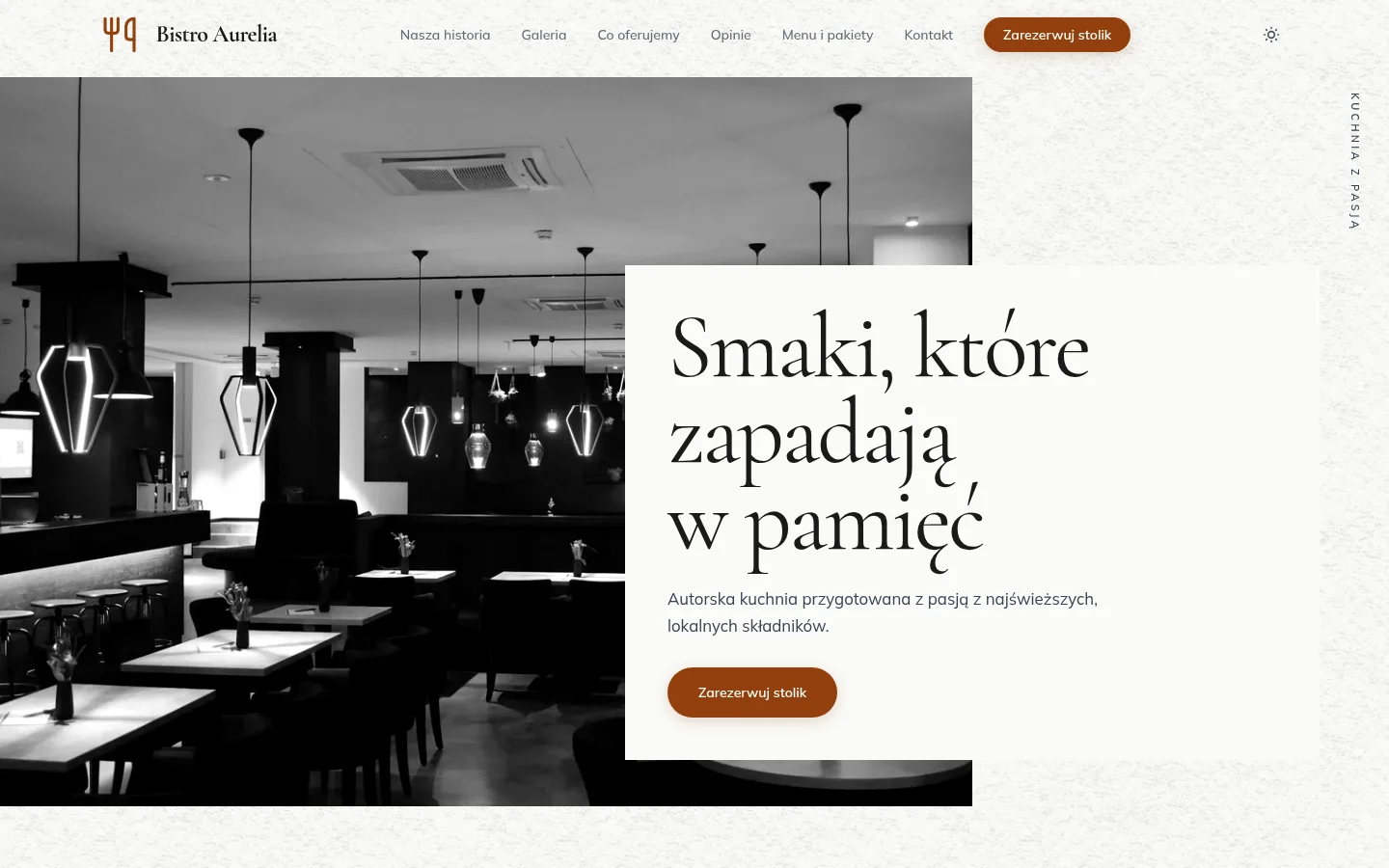 Szablon Elegant Light — podgląd strony