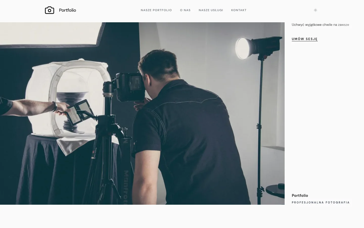 Szablon Portfolio Minimal — podgląd strony