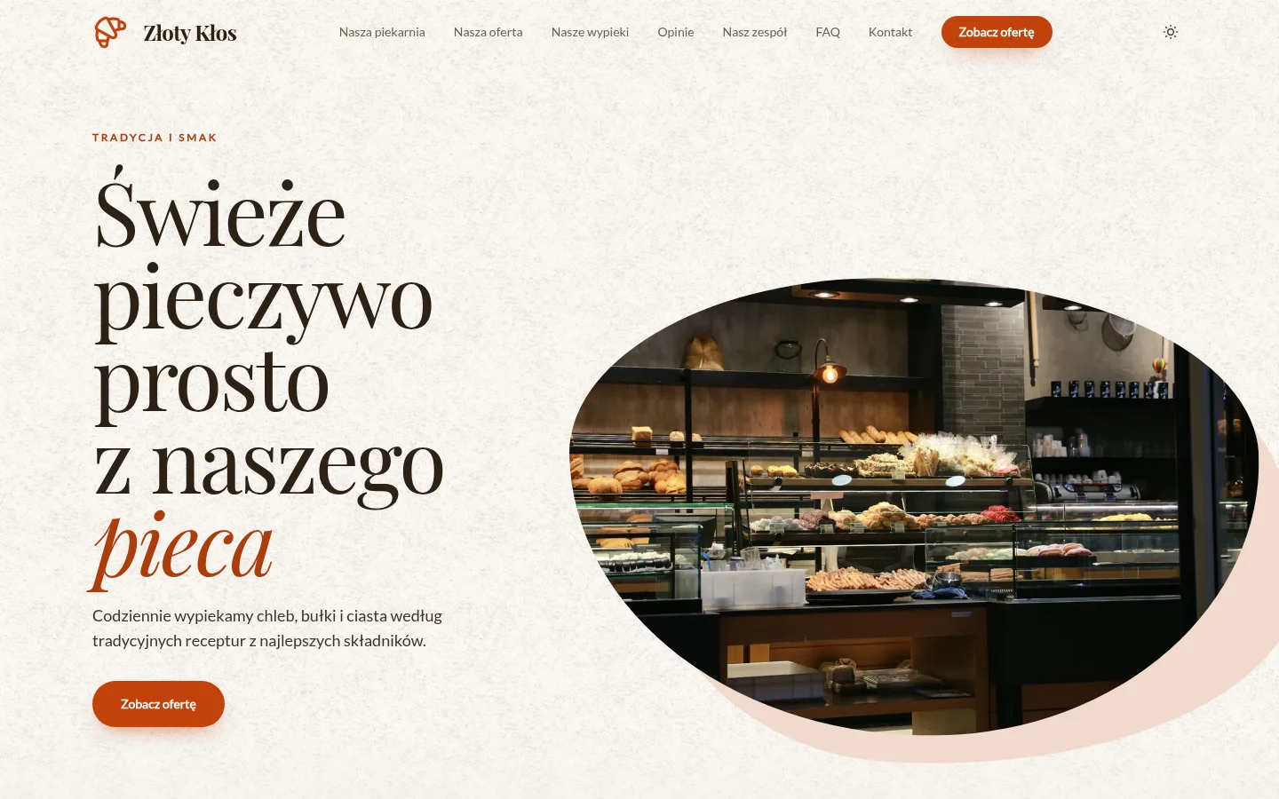 Szablon Warm Craft — podgląd strony
